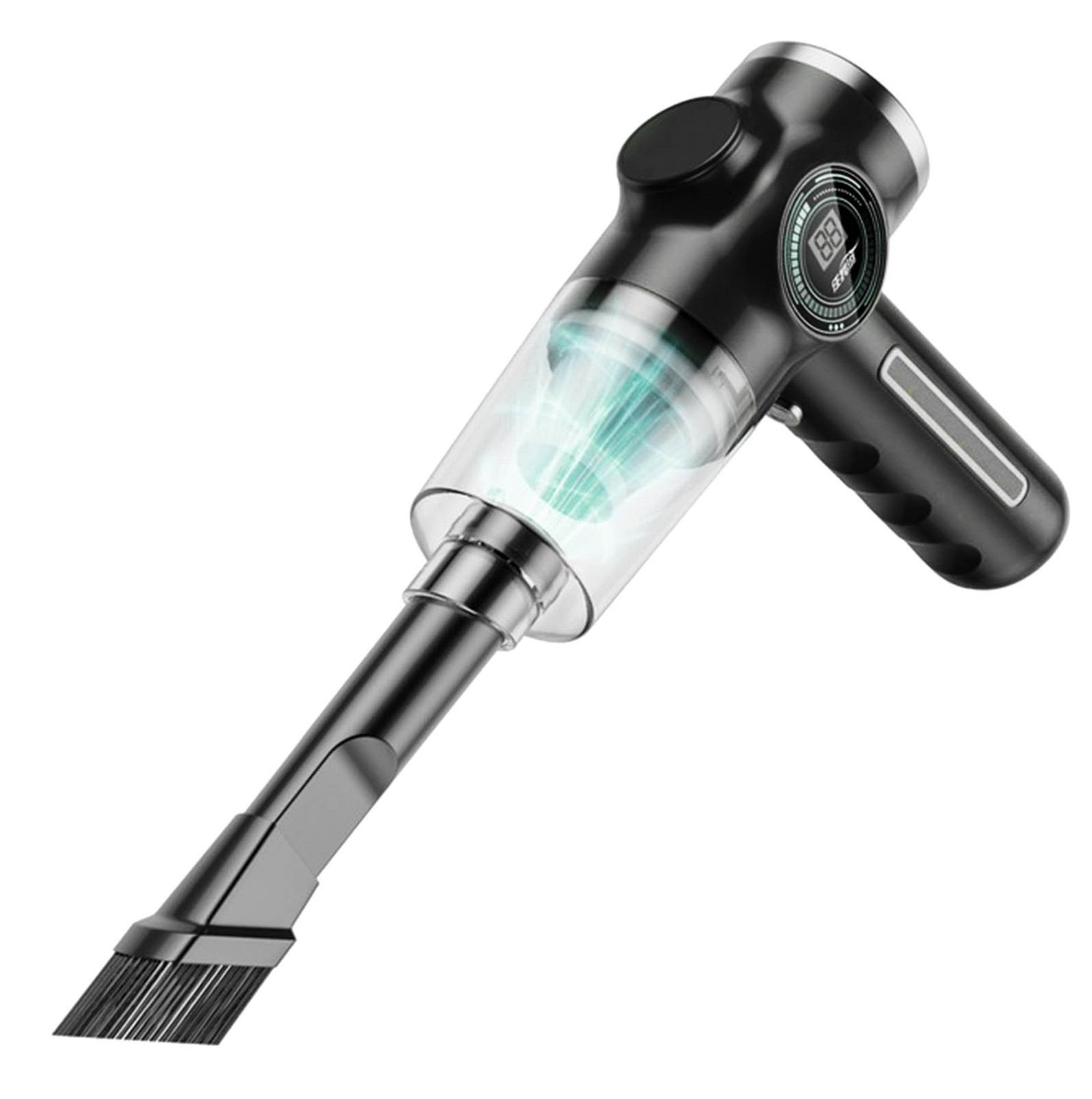 Christmas Savings! QTOCIO Cleaning Tools, Portable Car Vacuum Cleaner, Handheld Vacuum High Power Cordless, Hand Vacuum 120W Rechargeable Easy To Clean Car Interior, Sofa